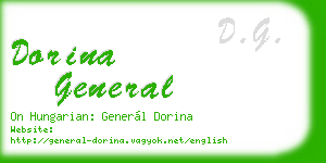 dorina general business card